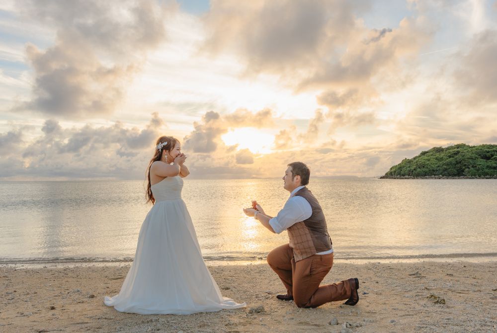 sunset shooting at the beach_will you marry me?