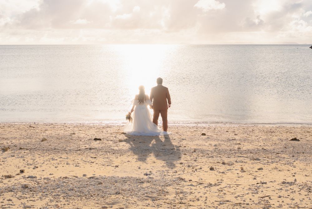 wedding shoot at beach
