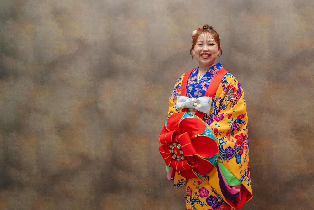 Ryukyu style wedding photo_studio_bride solo