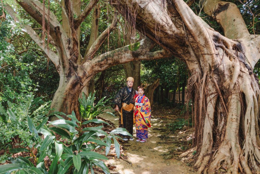 Ryukyu style wedding photo_Shikinaen